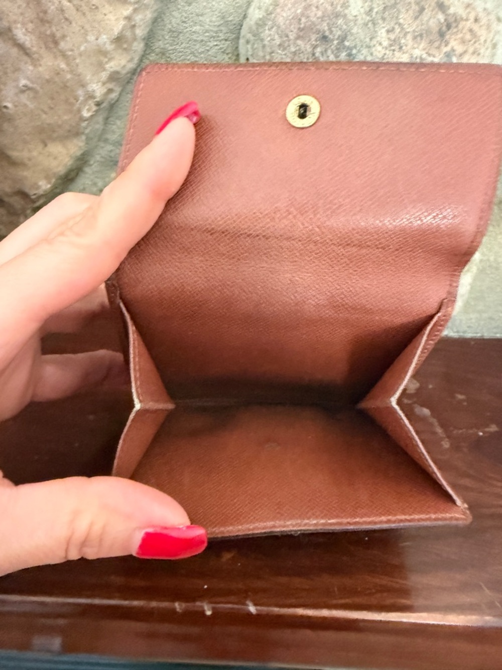 Louis Vuitton Monogram Trifold Elise Wallet Vintage LV Double Snap Compact Purse - Picture 4 of 13